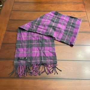 John Hanly Plaid Merino Wool‎ Scarf